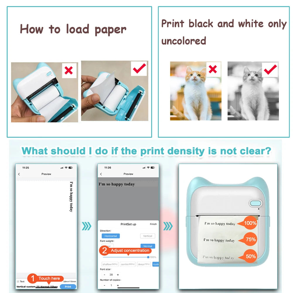 Mini Portable Thermal Printer